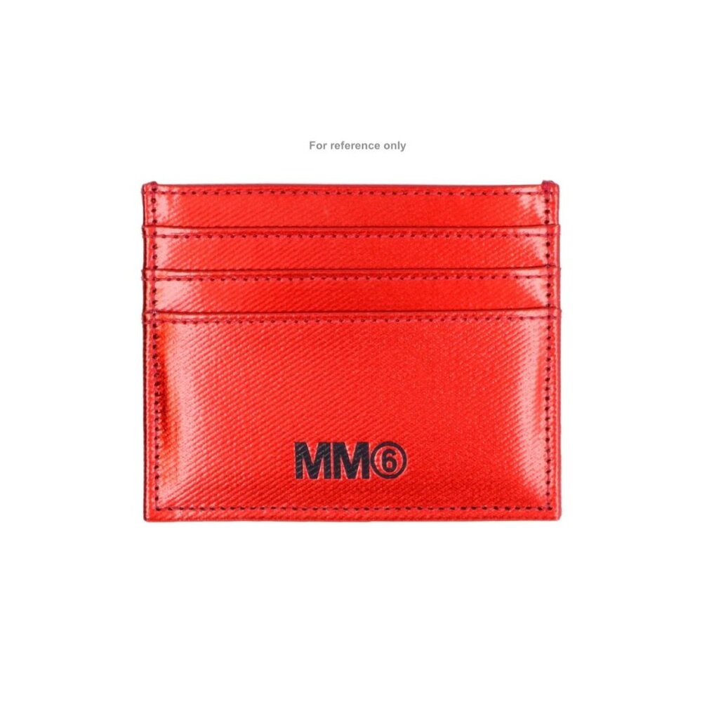 FREE SHIPPING! NWOT - MM6 - MAISON MARGIELA - Shiny Coated Card Holder - Black - Picture 5 of 6